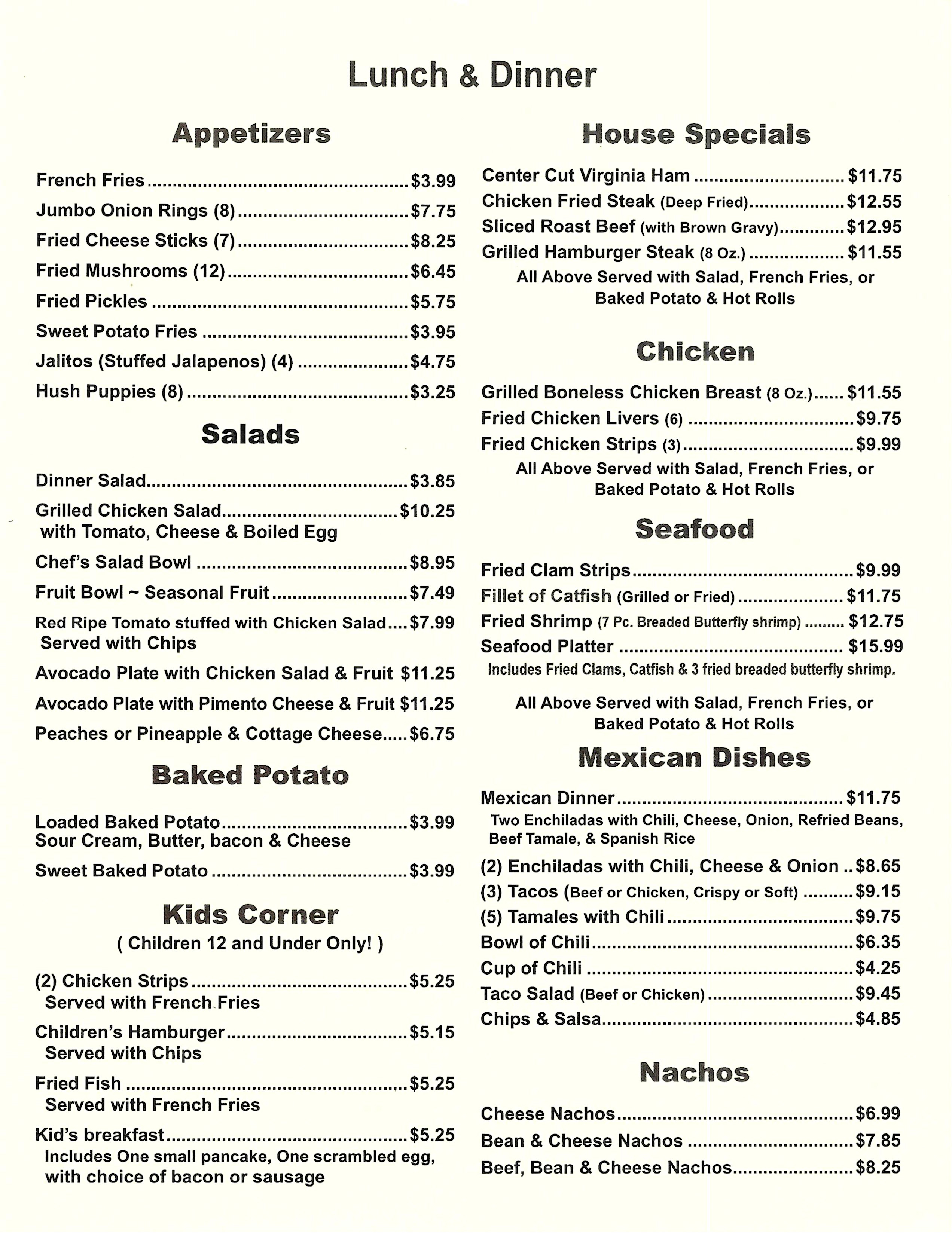 restaurant menu images